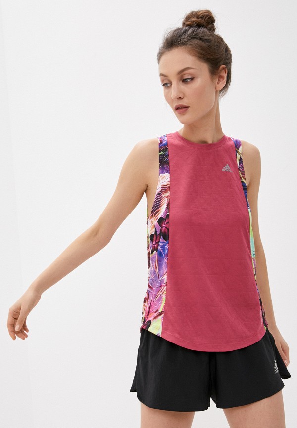 

Майка спортивная adidas, Розовый, FLORAL TANK W