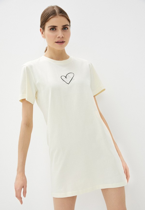 

Платье adidas, Бежевый, LOGO TEE DRESS