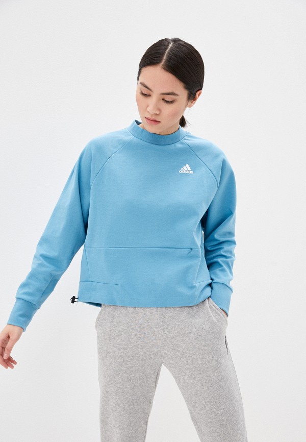 

Свитшот adidas, Голубой, W TE CREW