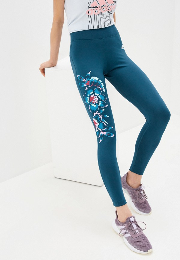 

Леггинсы adidas, Бирюзовый, adidas AD002EWLUHW2
