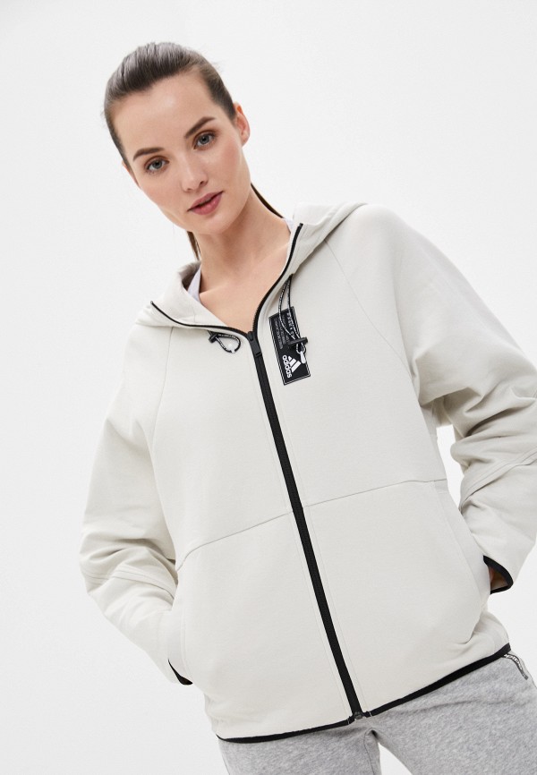 Толстовка adidas бежевый, размер 34, фото 1