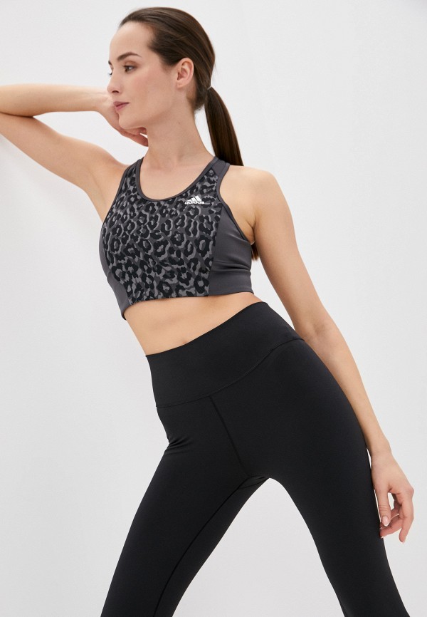 

Топ спортивный adidas, Серый, W LEO BT