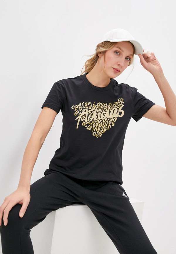 

Футболка adidas, Черный, W LEO G T