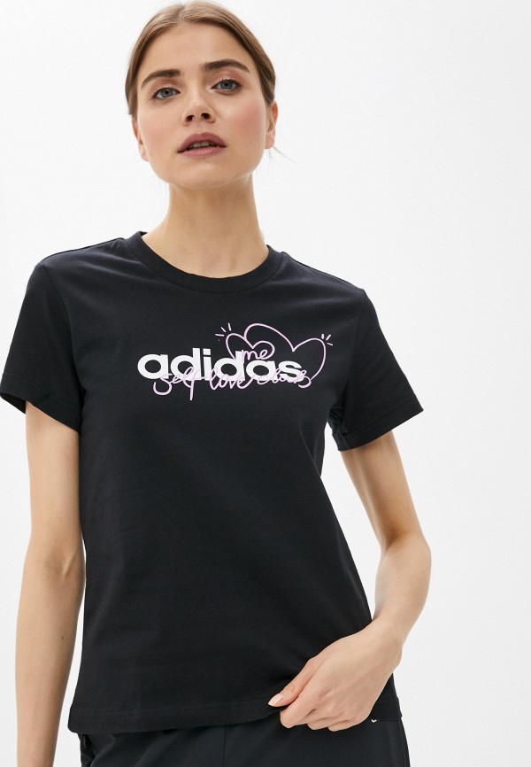 

Футболка adidas, Черный, W HEART G T