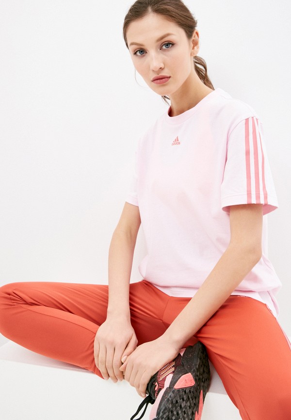 

Футболка adidas, Розовый, W DK T
