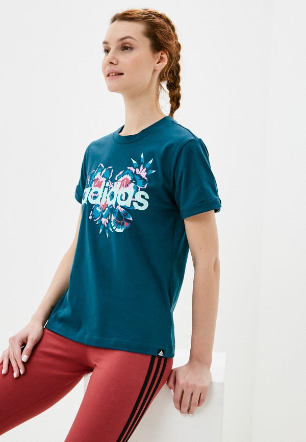 

Футболка adidas, Бирюзовый, adidas AD002EWLUIN8