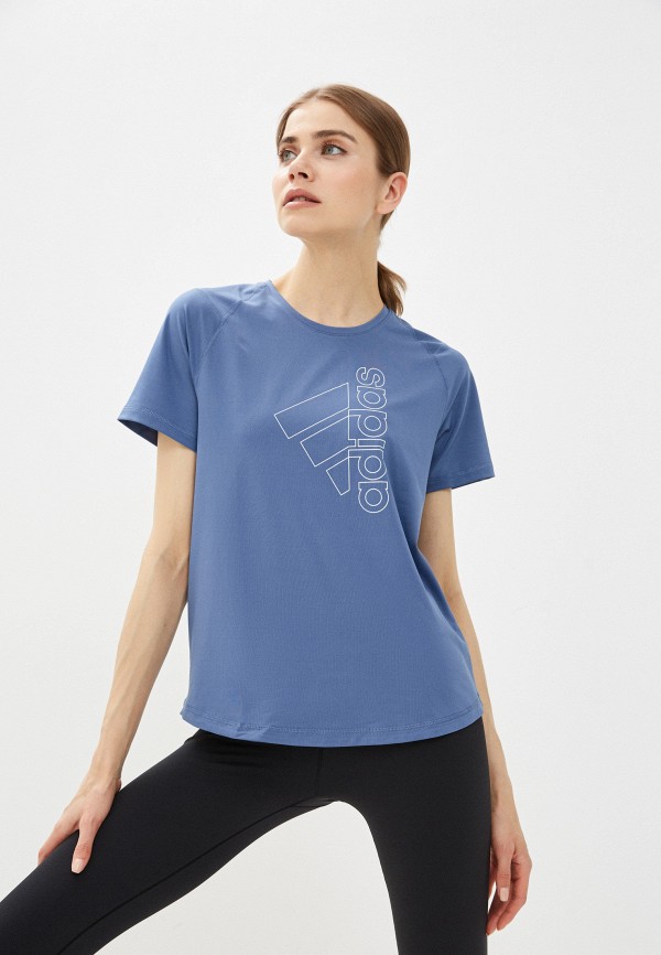 

Футболка спортивная adidas, Голубой, W TECH BOS T