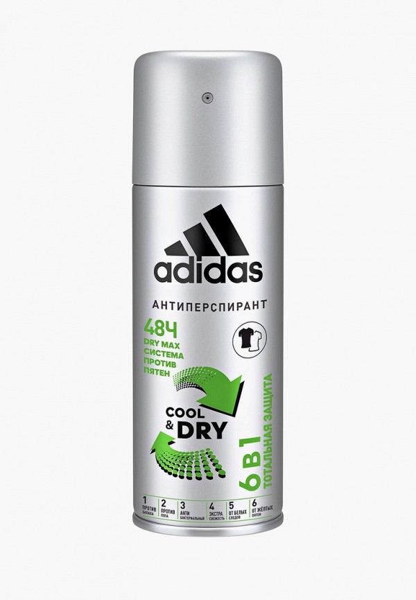 

Дезодорант adidas, Прозрачный, Anti-perspirant Spray Male, 150 мл 6 in 1