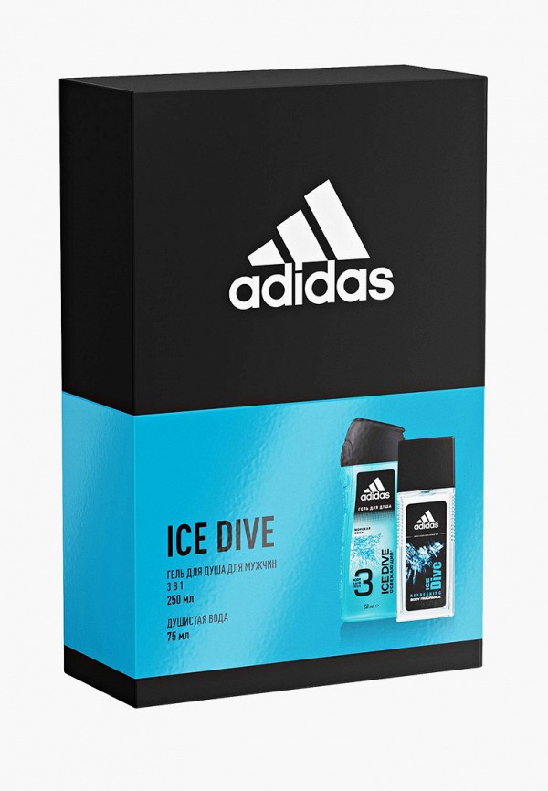 

Набор для ванны и душа adidas, Прозрачный, Подарочный Ice dive днс + гель