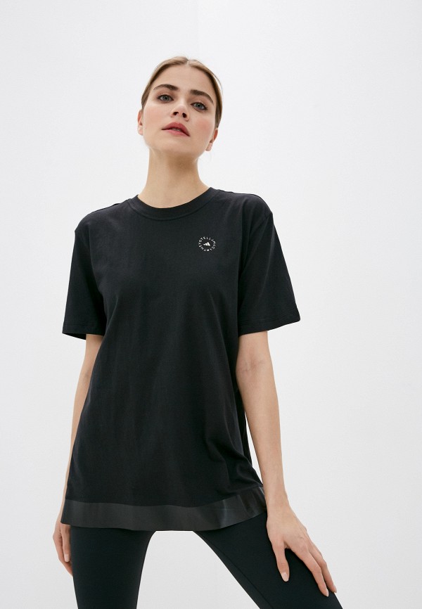 

Футболка adidas by Stella McCartney, Черный, COTTON TEE