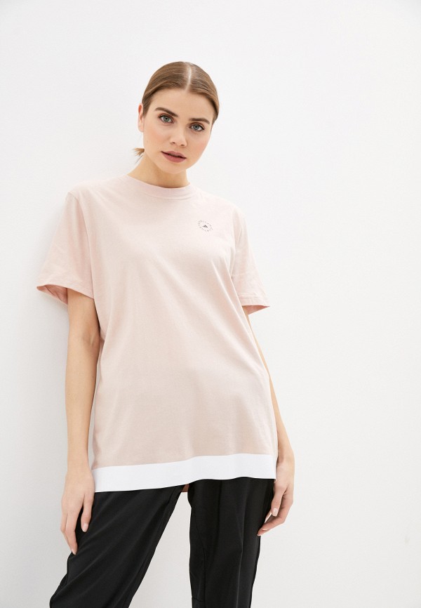 

Футболка adidas by Stella McCartney, Розовый, COTTON TEE