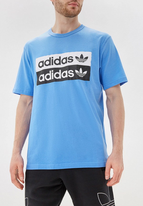 

Футболка adidas Originals, Голубой, adidas Originals AD093EMFKPO7