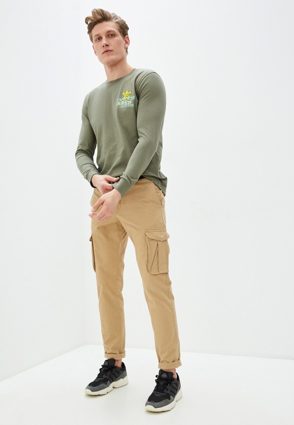 

Лонгслив adidas Originals, Хаки, adidas Originals AD093EMHLEQ0