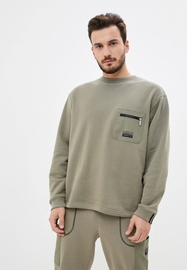 

Свитшот adidas Originals, Хаки, adidas Originals AD093EMJLZC3