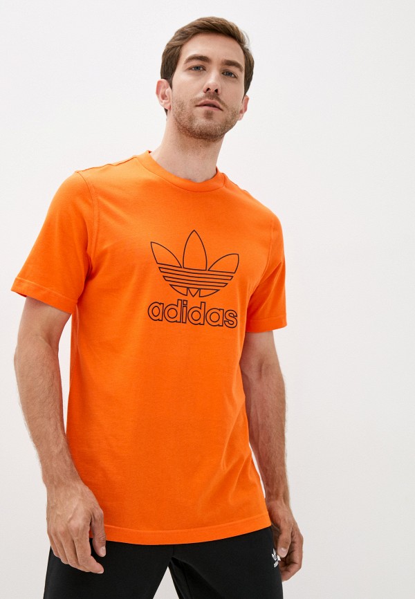 Футболка adidas Originals оранжевого цвета