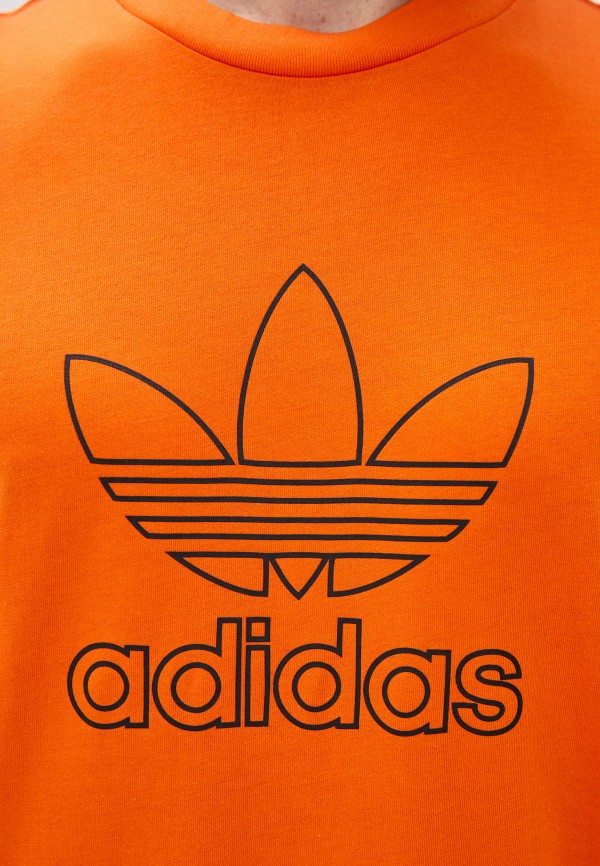 Футболка adidas Originals оранжевый, размер 40, фото 4