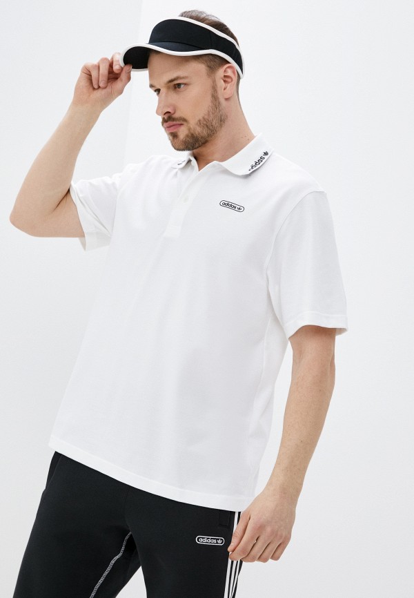 

Поло adidas Originals, Белый, adidas Originals AD093EMLWXW9