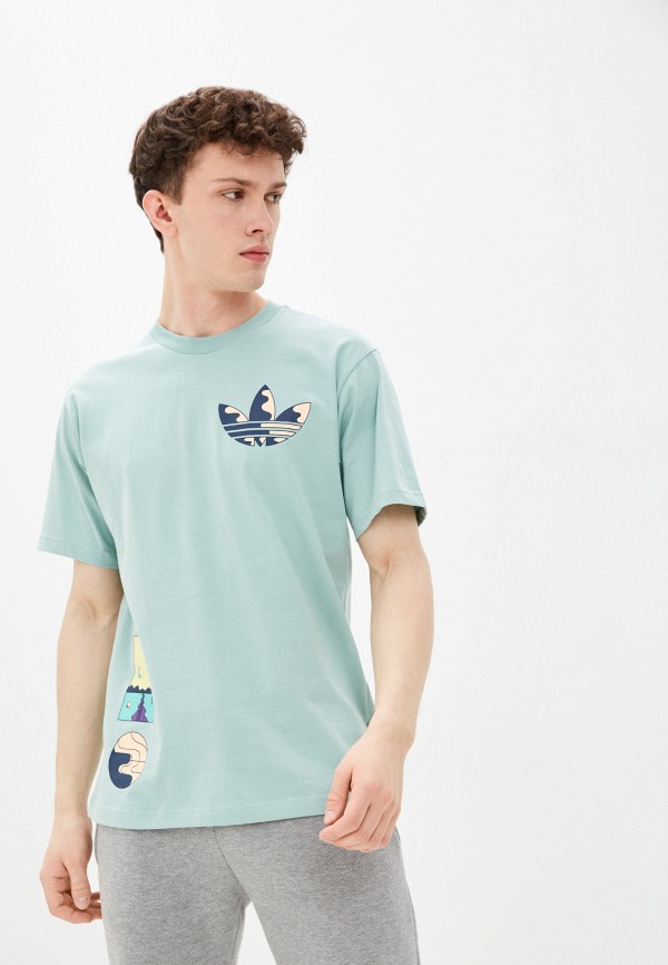 

Футболка adidas Originals, Бирюзовый, adidas Originals AD093EMLWXZ3