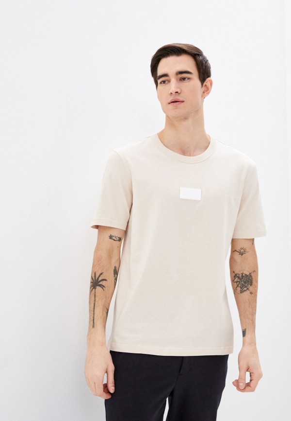 

Футболка adidas Originals, Бежевый, SILICON BADGE T