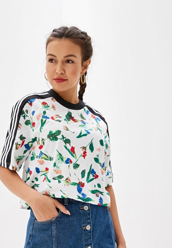 

Топ спортивный adidas Originals, adidas Originals AD093EWFKQB6, Белый