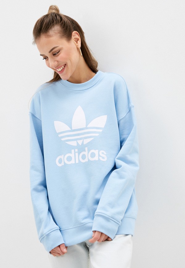 

Свитшот adidas Originals, Голубой, adidas Originals AD093EWHLJK8