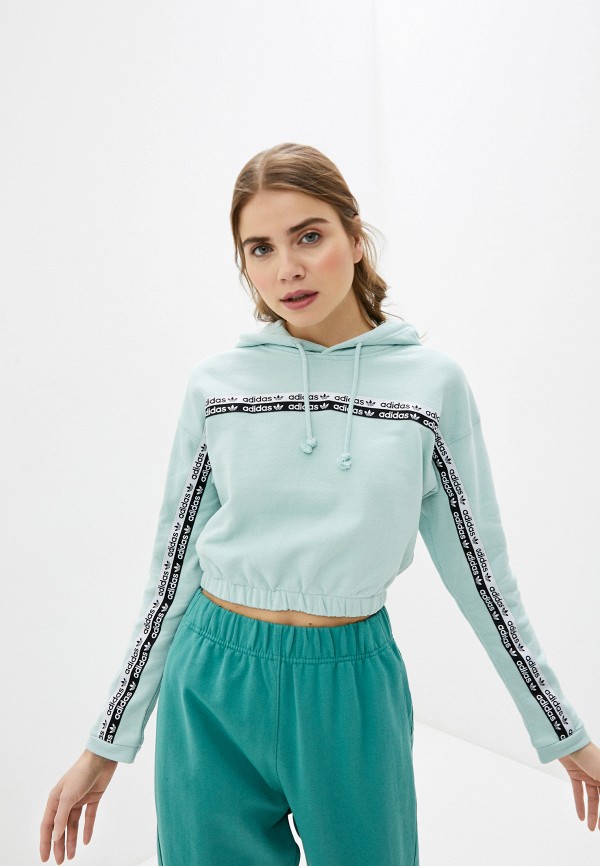 

Худи adidas Originals, Бирюзовый, Cropped Hoodie