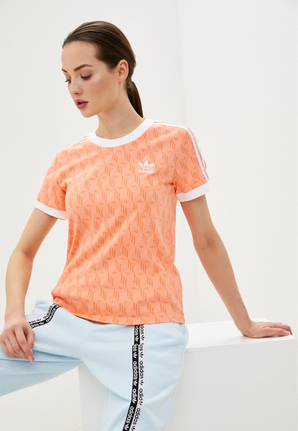 

Футболка adidas Originals, Коралловый, 3 STRIPES TEE