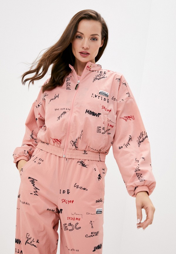 

Ветровка adidas Originals, Розовый, adidas Originals AD093EWJLZZ0