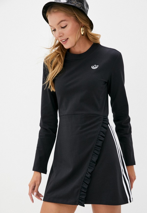 

Платье adidas Originals, Черный, adidas Originals AD093EWJLZZ5