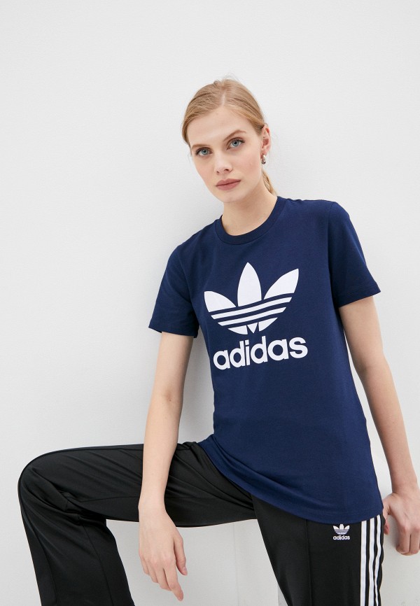 

Футболка adidas Originals, Синий, TREFOIL TEE