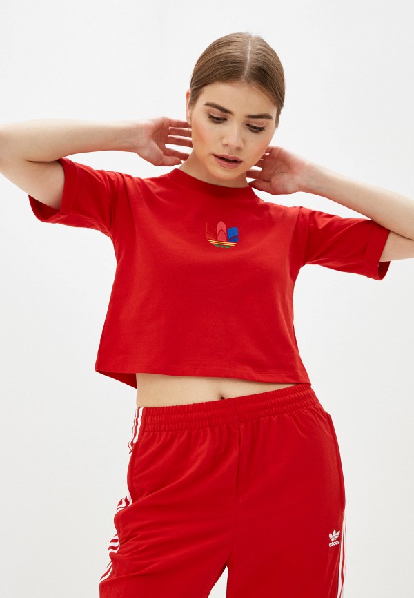 

Футболка adidas Originals, Красный, adidas Originals AD093EWJMAF7