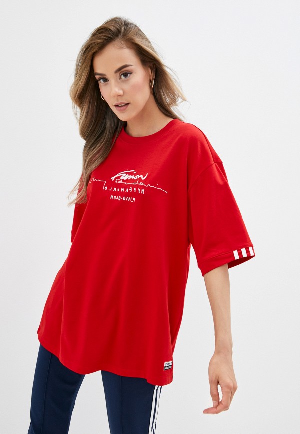 

Футболка adidas Originals, Красный, OVERSIZED TEE