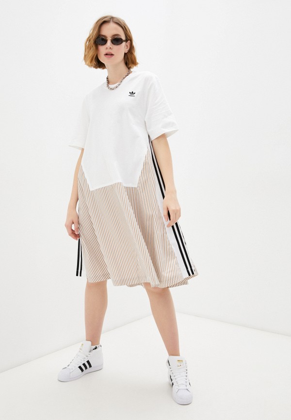 

Платье adidas Originals, Белый, adidas X DRYCLEANONLY SHIRT DRESS