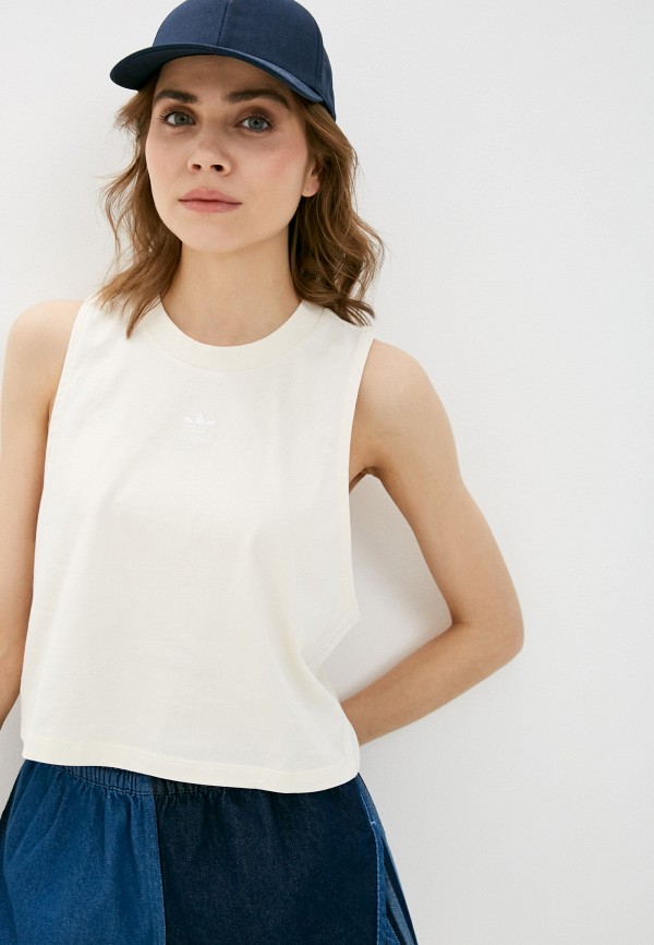 

Топ adidas Originals, Бежевый, CROPPED TANK
