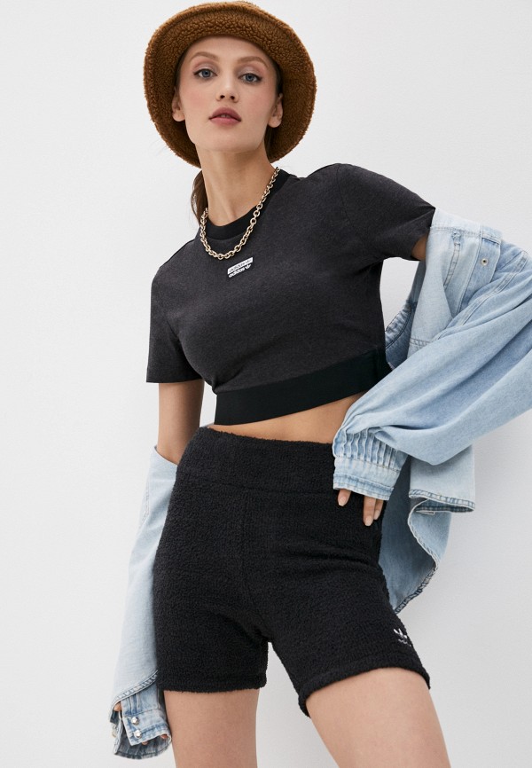 

Топ adidas Originals, Черный, CROPPED TEE