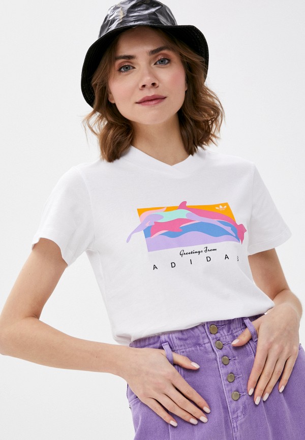 

Футболка adidas Originals, Белый, adidas Originals AD093EWLWZF5