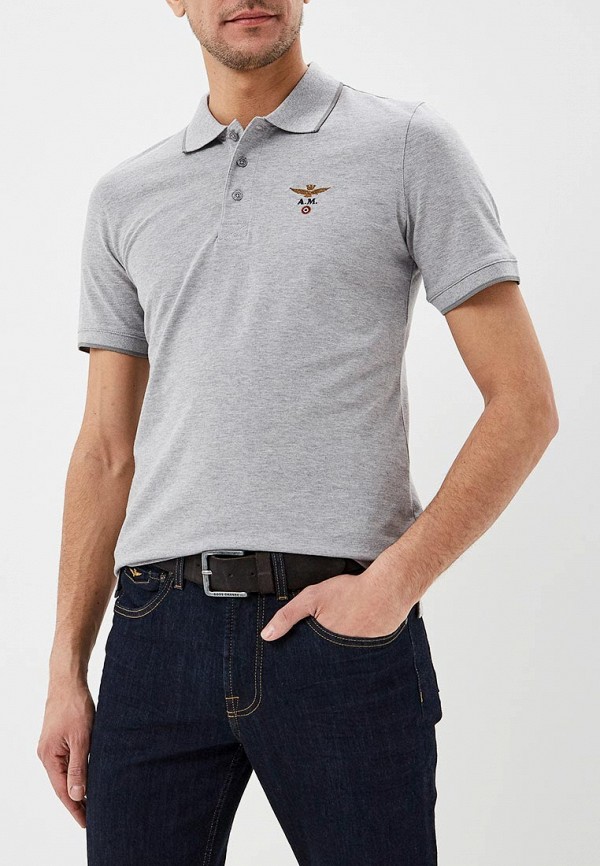 

Поло Aeronautica Militare; Aeronautica Militare AE003EMDRWE6, Серый