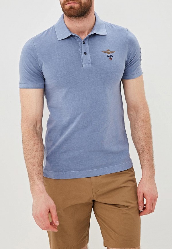 

Поло Aeronautica Militare, Aeronautica Militare AE003EMDSMI8, Голубой