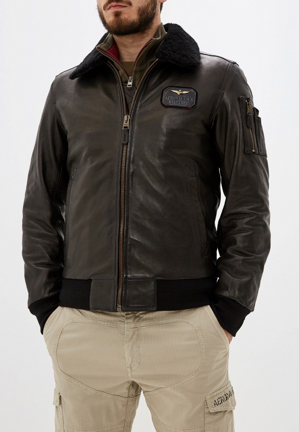

Куртка кожаная Aeronautica Militare, Aeronautica Militare AE003EMGEWT6, Черный