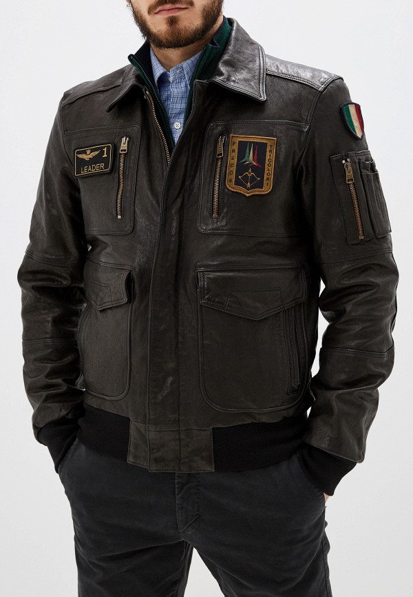 

Куртка кожаная Aeronautica Militare, Aeronautica Militare AE003EMGEWT7, Черный