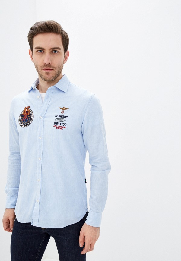 

Рубашка Aeronautica Militare, Голубой, Aeronautica Militare AE003EMHOVM3