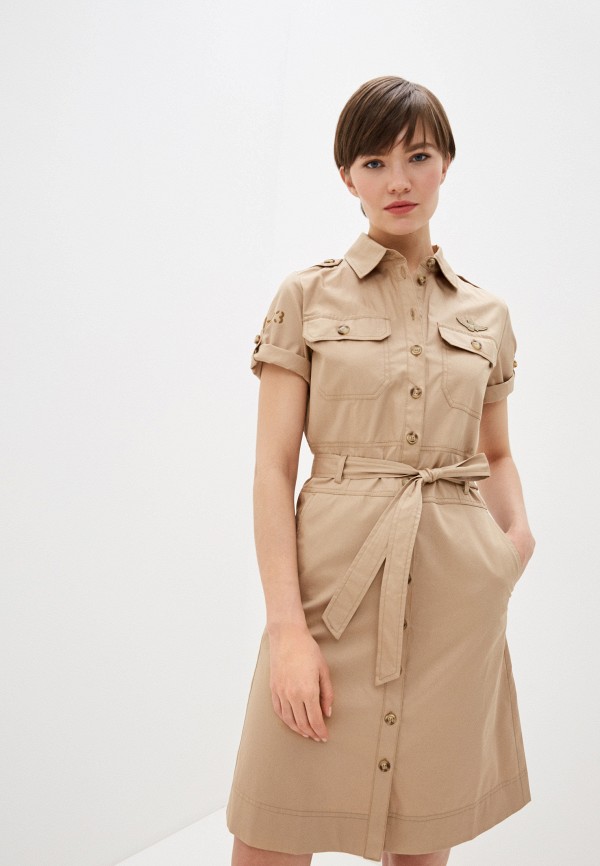 

Платье Aeronautica Militare, Бежевый, Aeronautica Militare AE003EWHOSB6