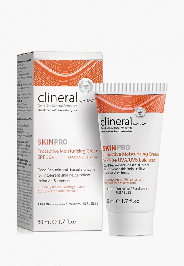 

Крем для лица Ahava, Прозрачный, Clineral Skinpro с spf 50+, 50 мл