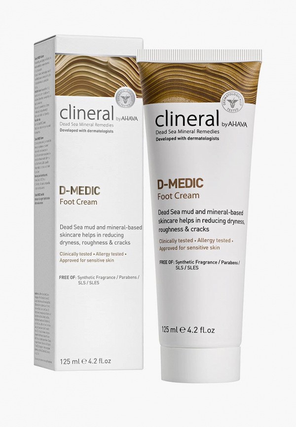 

Крем для ног Ahava, Белый, Clineral D-medic 125 мл