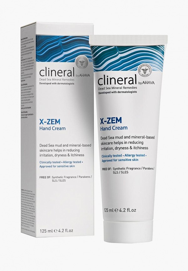 

Крем для рук Ahava, Белый, Clineral X-zem 125 мл
