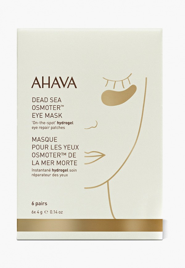 

Патчи для глаз Ahava, Прозрачный, Dsoc osmoter™ , 6 пар по 4 гр