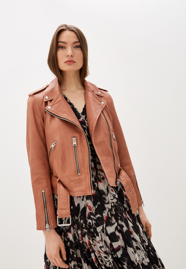 

Куртка кожаная AllSaints, Бежевый