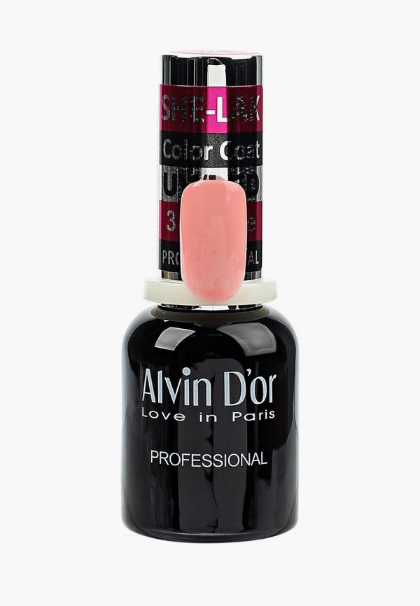 

Гель-лак для ногтей Alvin D'or, Розовый, SHE-LAK 15мл. Тон 3504