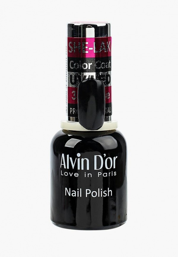 

Лак для ногтей Alvin D'or, Черный, SHE-LAK 15мл. Тон 3550