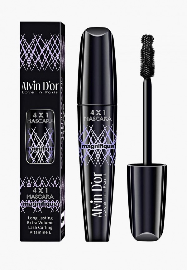

Тушь для ресниц Alvin D'or, Прозрачный, Magnifique 4x1, Великолепный взгляд 4 в 1